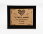 Diseño de placa conmemorativa para bodas de oro