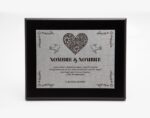 Diseño de placa conmemorativa para bodas de oro