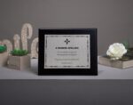 Ejemplo de placa conmemorativa corporativas y de empresa