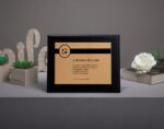Ejemplo de placa conmemorativa para entrenadores
