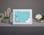 Ejemplo de placa conmemorativa para médicos y doctores