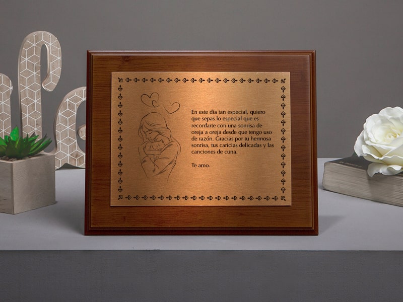 Ejemplo de placa de homenaje